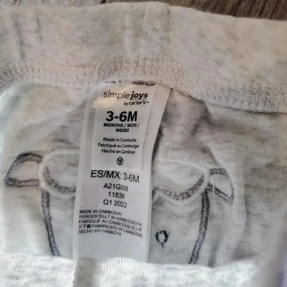Carter's and Chick Pea Unisex Baby Pants Bundle Size 3-6 Months